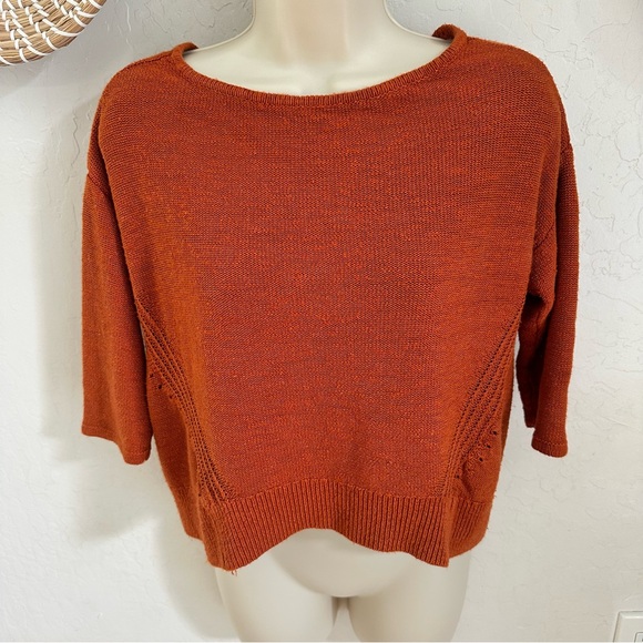 Anthropologie Sweaters - Anthropologie Mayfield Pullover Linen Blend Sweater with 3/4 Sleeve. Size XSP